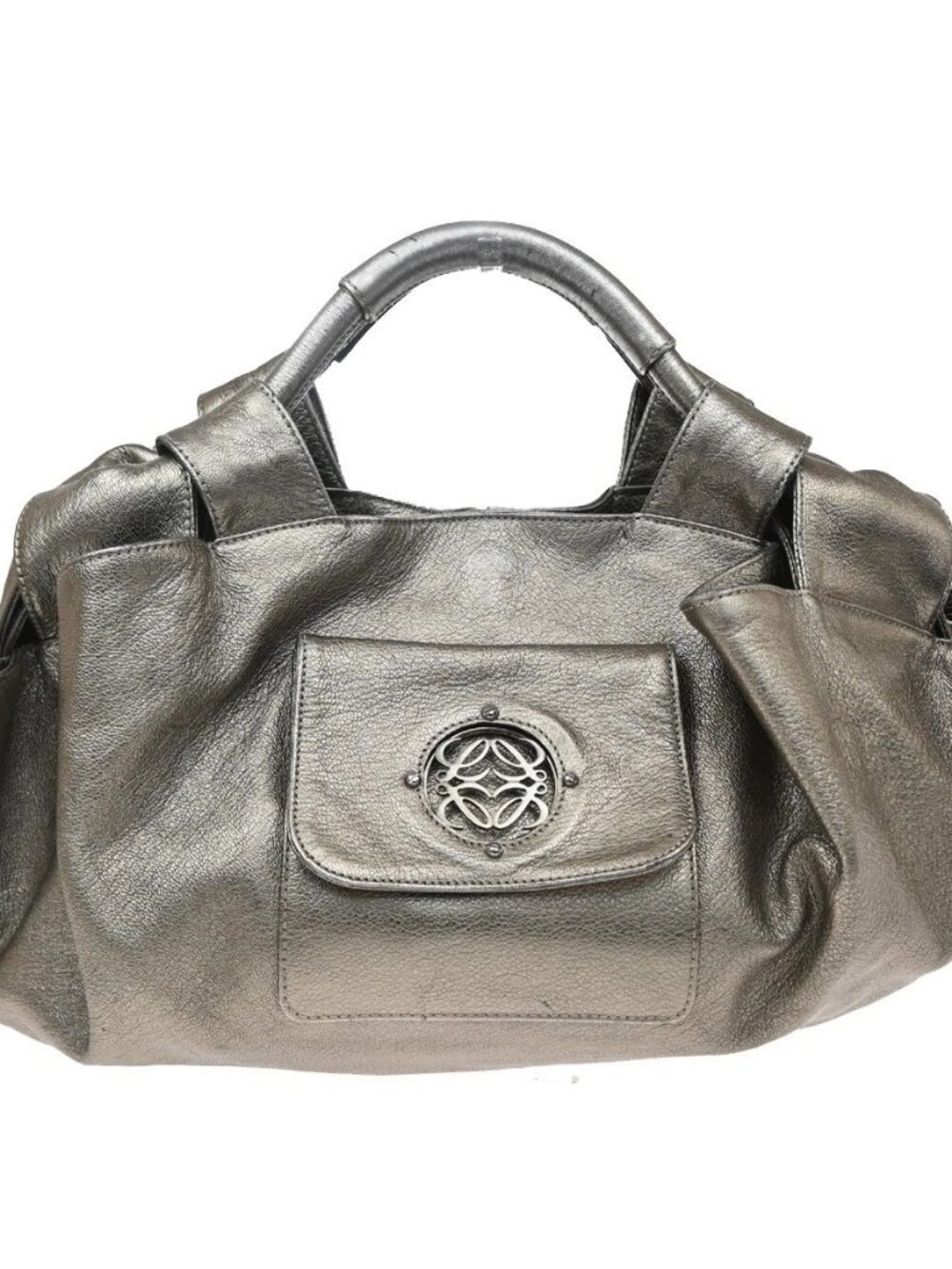 LOEWE Nappa Aire Anagram Shoulde Hand Bag Leather Bronze SHW Spain 80KD633